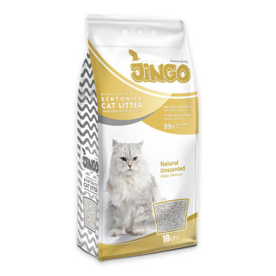Jingo Naturel Bentonit Kedi Kumu İnce Taneli 10 L - 1