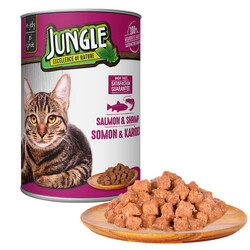 Jungle Kedi 415gr Somonlu Karidesli Konserve