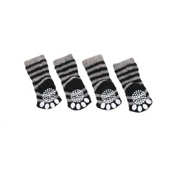 Karlie Köpek Çorabı 4lü M 52x40mm Gri Siyah