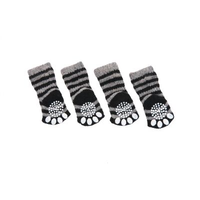 Karlie Köpek Çorabı 4lü M 52x40mm Gri Siyah - 1