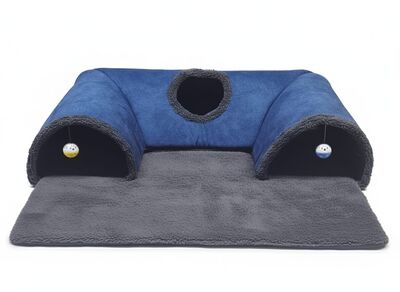 Kedi Oyun Tünelli Yatak 