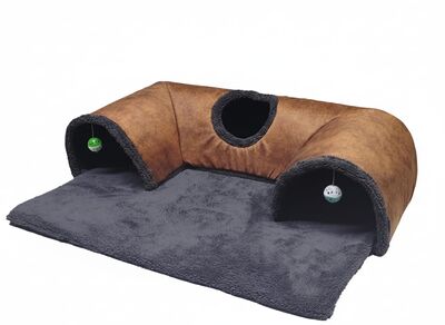 Kedi Oyun Tünelli Yatak 