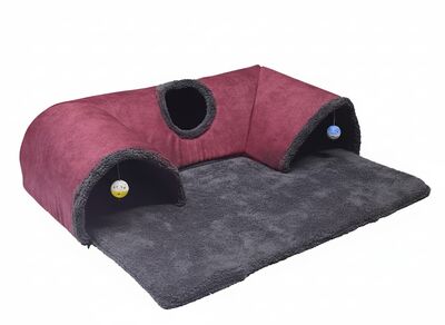 Kedi Oyun Tünelli Yatak 