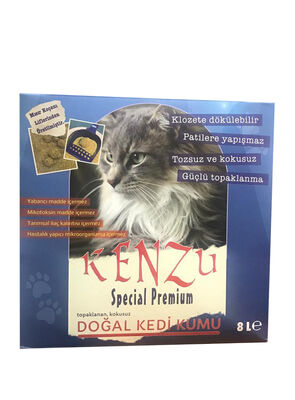 Kenzu Kedi Kumu 8lt. Mısır Koçanı Lifi Doğal - 1
