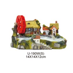 King Aksesuar U190WS  Değirmenli Köy Meydanı 14x14x12cm