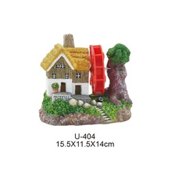 King Aksesuar U404 Bahçeli Ev Değirmen 15x11x14cm