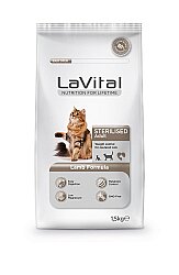 LaVital (Sterilised) Kısırlaştırılmış  Yetişkin Kedi Maması  Kuzu Etli 1 Kg