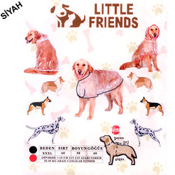 Little Friends - Little Friends Büyük Irk Şeffaf Yağmurluk Siyah XXXL
