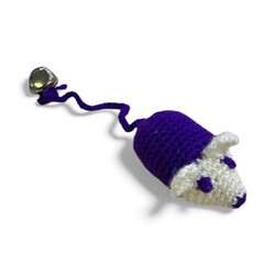 Little Friends - Little Friends kedi Otlu Zilli Örgü Kedi Oyuncağı 