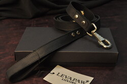 LEVAPAW - lüks 2,8mm Deri Yan Dikişli Gezdirme Kayışı L Boy