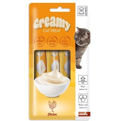 M-PETS Creamy Tavuklu Kedi Ödülü 4x15gr