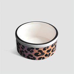 M07-02-1 Leopar Desenli Köpek Mama Kabı