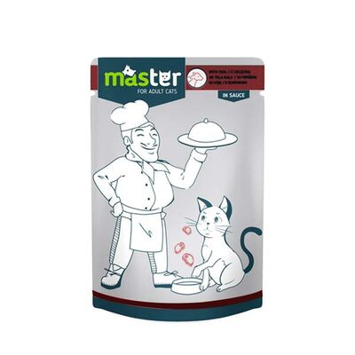 Master Sığır Etli Pouch Kedi Maması Jöle 80g - 1