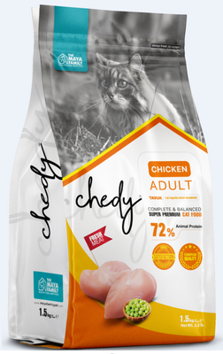 Maya Family Chedy Tavuklu Yetişkin Kedi Maması 1,5kg - 1