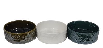 Seramik Mama Kabı 14 cm (Kahve,Beyaz,Yeşil) - 1