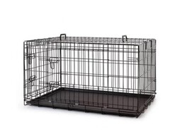 Metal Kedi Köpek Kafesi Siyah 120x75x84cm