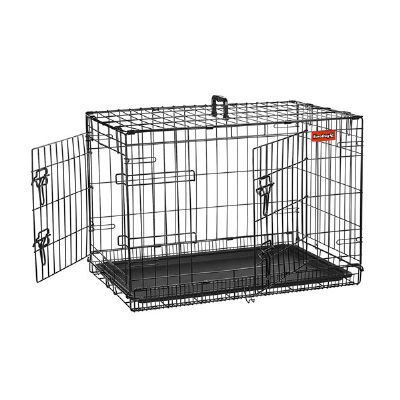 Metal Köpek Kafesi Çift Kapılı 122x76x80cm - 1