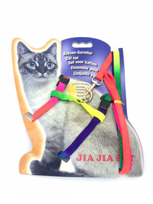 MMD2110 Gökkuşağı Göğüs Kedi Tasması 