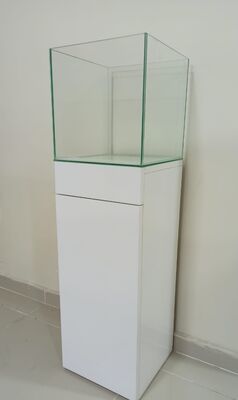 Mobilyalı Akvaryum İroni Ada Ön ExtClear Cam  50x40x40 cm 6mm Cam - 1