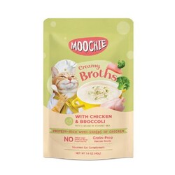 Moochie - Moochie Çorba Kedi Ödülü Tavuk-Brokoli 40 Gr