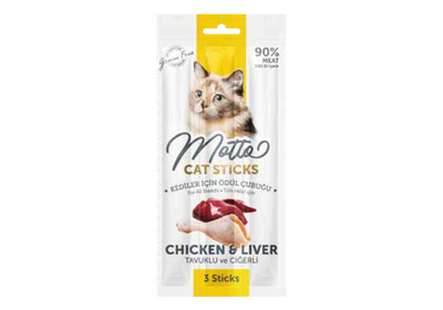 Motto Tavuklu Çiğerli Kedi Ödül 3x5 gr - 1