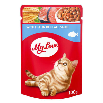 My Love Soslu Balık Etli Pouch Kedi Maması 100gr. - 1