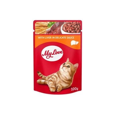My Love Soslu Ciğerli Pouch Kedi Maması 100gr. - 1