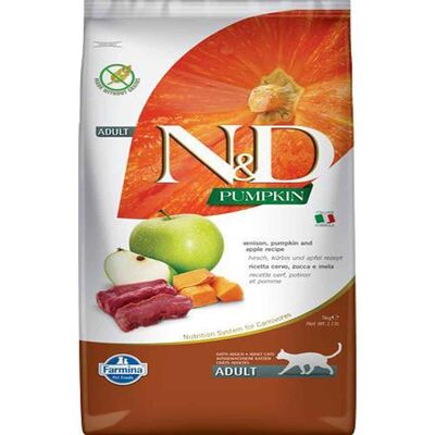 N&D Geyik Etli Yetişkin Kedi Maması Balkabaklı ve Elmalı 5 Kg - 1
