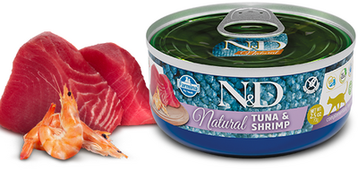 N&D Natural Tuna Karides Yaş Kedi Maması 70gr - 1