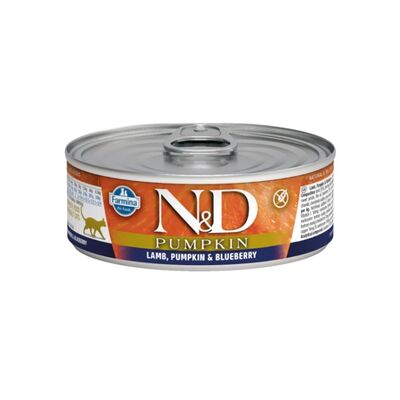 N&D Pumpkin Kuzulu Bal Kabağı Yaban Mersini Yaş Kedi Maması 70gr - 1