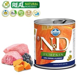 N&D Pumpkin Kuzulu Yabanmersinli Balkabaklı Köpek Konservesi 285gr