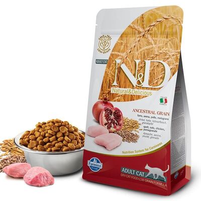 N&D Tavuklu Yetişkin Kedi Maması Narlı Düşük Tahıllı 5kg - 1