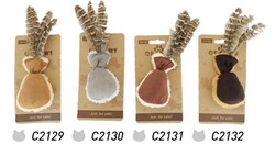 Nunbell - Nunbell Kedi Oyuncağı Tüylü Kese