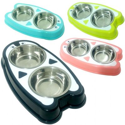 Nunbell Melamin Çelik Mama Kabı 2li - 1