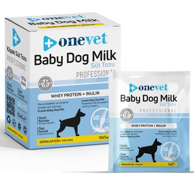OneVet Köpek Süt Tozu Saşe (Whey Protein + İnülin) 30x5 gr. 