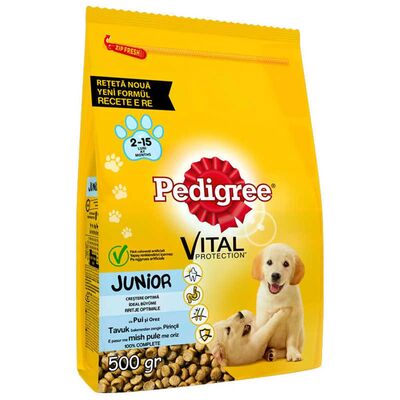 Pedigree Kümes Hayvanı ve Pirinçli Yavru Köpek Puppy Maması 500 gr - 1