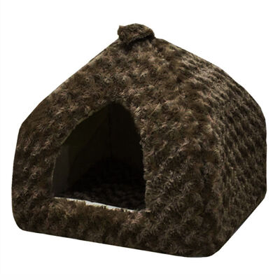Piramit Peluş Yuva Kahverengi 43x43x40cm - 1