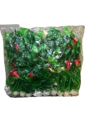 Plastik Akvaryum Bitkisi 15-21 cm.Mix 24lü - 1