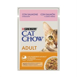 Nestle Purina - Purina Cat Chow Somonlu Yetişkin Kedi Yaş Maması 85gr