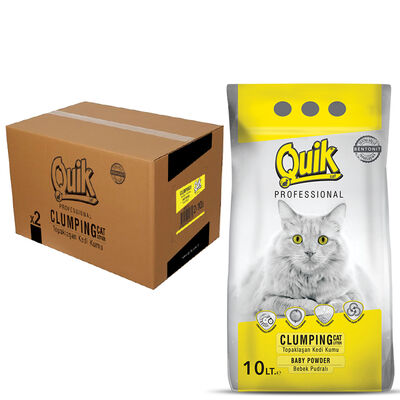 Quık Bentonit 10lt İnce 2li Paket Pudra Kokulu - 1