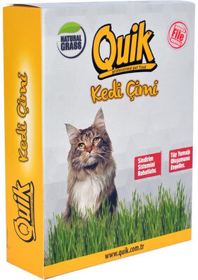 Quik Doğal Kedi Çimi Fileli  - 1