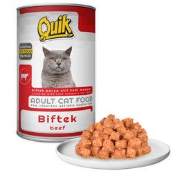 Quık Kedi 415gr Biftekli Konserve