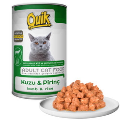 Quık Kedi 415gr Kuzu Etli Pirinçli Konserve