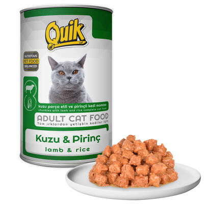 Quık Kedi 415gr Kuzu Etli Pirinçli Konserve - 1