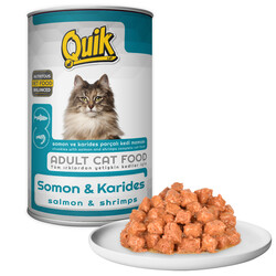 Quık Kedi 415gr Somonlu Karidesli Konserve