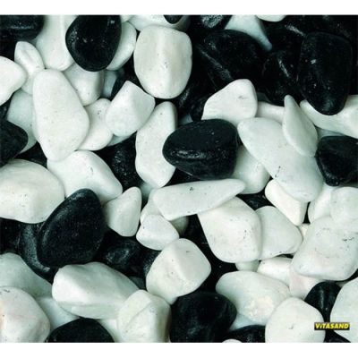 REF-182 Siyah Beyaz Fanus Çakılı 350g (15 li Paket)
