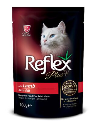 Reflex Plus Pouch Gravy  Sos  İçinde Kuzu Etli Kedi Konservesi 100gr - 1