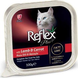Reflex - Reflex Plus Kuzu ve Havuç Pate Kedi Konservesi 100gr / 16lı Kutu