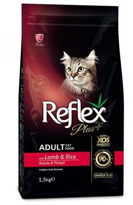 Reflex Plus Kuzu ve Pirinçli Etli Yetişkin Kedi Maması 1,5kg - 1