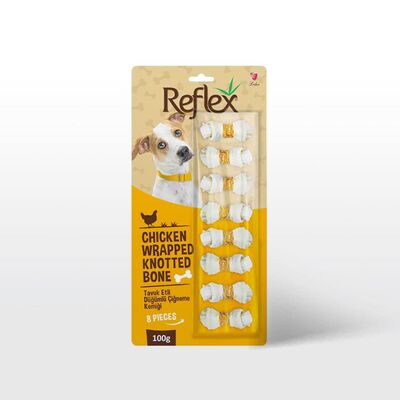 Reflex Tavuk Etli Düğümlü Kemik 8Lİ 100gr - 1